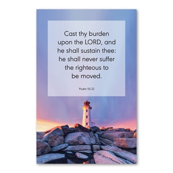 Greetings Cards - Cast Thy Burden Upon The Lord, And He Shal