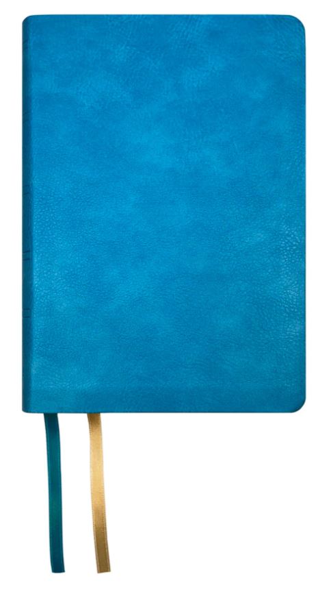 NASB 2020 Large Print Compact Bible, Teal, Leathertex - Re-vived