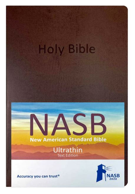 NASB 2020 Ultrathin Text Bible, Brown, Softcover - Re-vived
