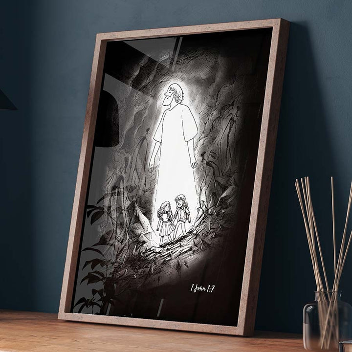 Walk in the Light A4 Christian Art Print