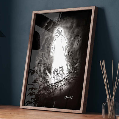 Walk in the Light A4 Christian Art Print