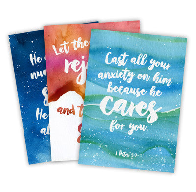 Scripture Postcards: Cast All Your Cares - Re-vived