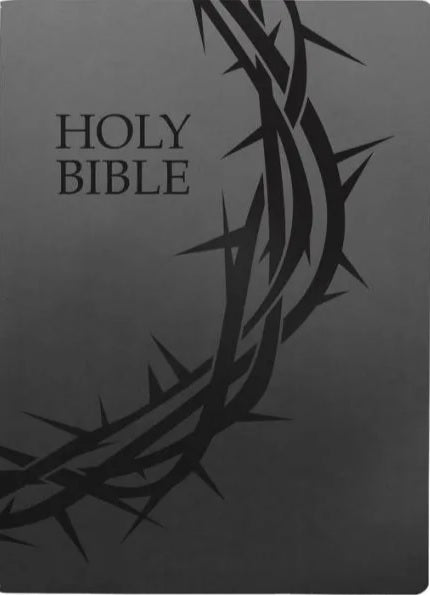 KJV Holy Bible, Crown Of Thorns Design, Large Print, Black U