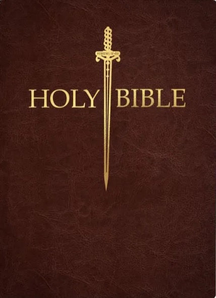 KJV Sword Bible, Large Print, Mahogany Genuine Leather - Re-vived