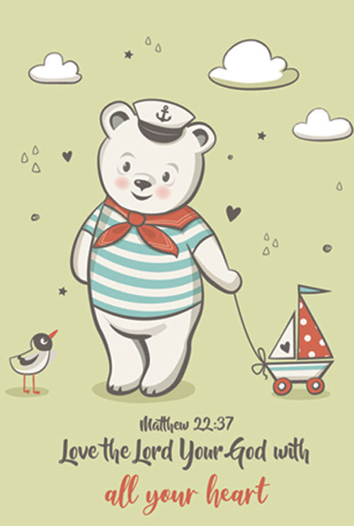 Memo Pad Bear Series: All Your Heart - Matt 22:37