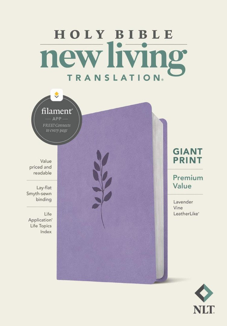 NLT Giant Print Premium Value Bible, Filament-Enabled - Re-vived