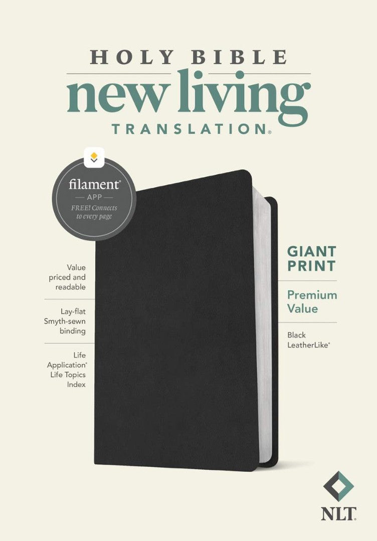 NLT Giant Print Premium Value Bible, Filament-Enabled