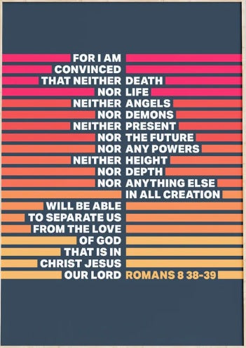 Romans 8:38-39 - A4 Print - Sunset