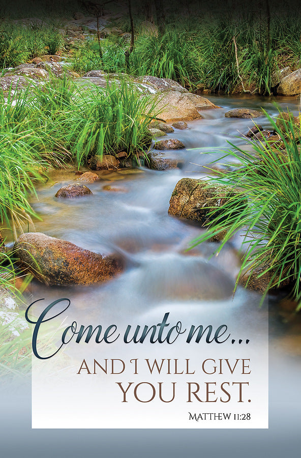 Come Unto Me... Bulletin - Funeral (Pack Of 100) - Re-vived
