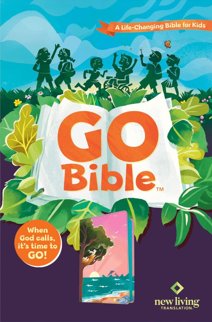 NLT Go Bible for Kids, Leatherlike, Beach Sunrise - Re-vived
