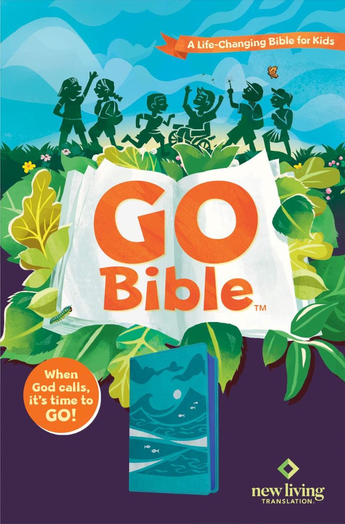 NLT Go Bible for Kids, Leatherlike, Teal Ocean - Re-vived