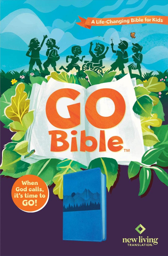 NLT Go Bible for Kids, Leatherlike, Blue Mountains - Re-vived