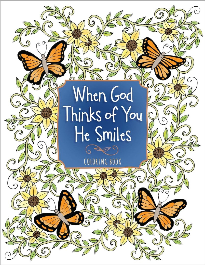 When God Thinks Of You He Smiles Colouring Book - Re-vived