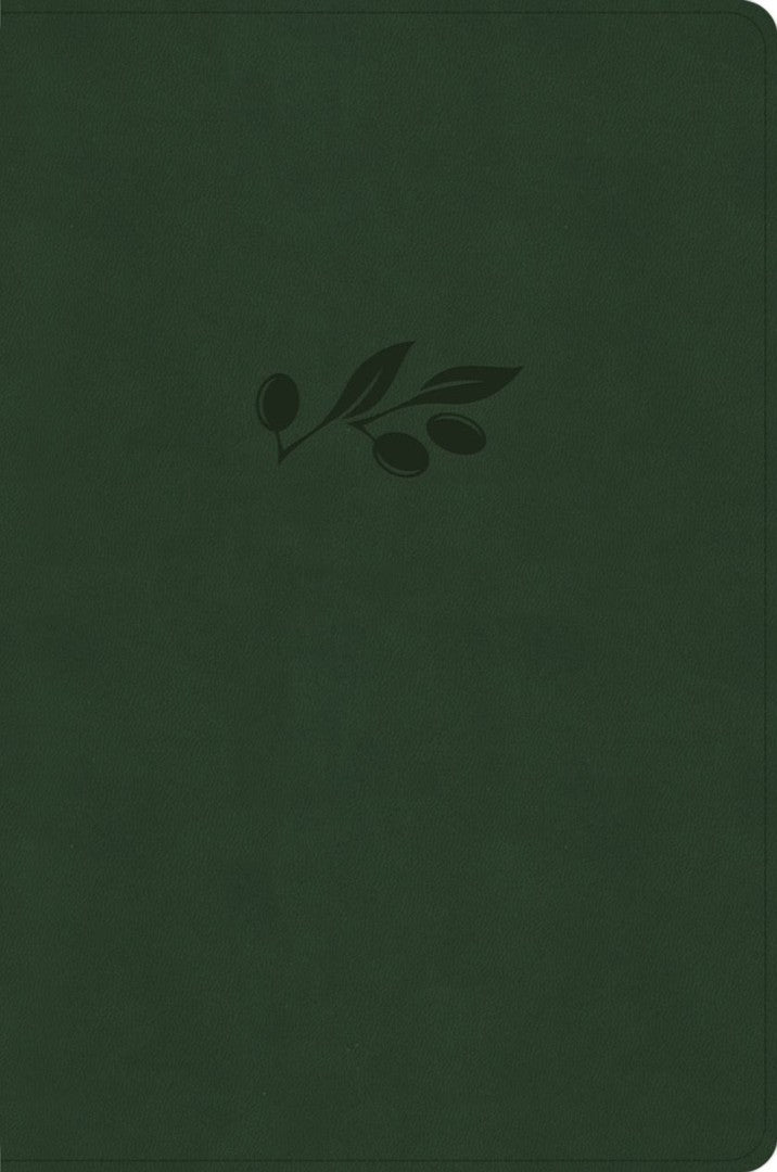 CSB Giant Print Single-Column Bible, Olive Leathertouch