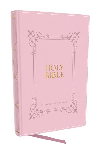 KJV Large Print Centre-Column Reference, Pink Leathersoft - Re-vived