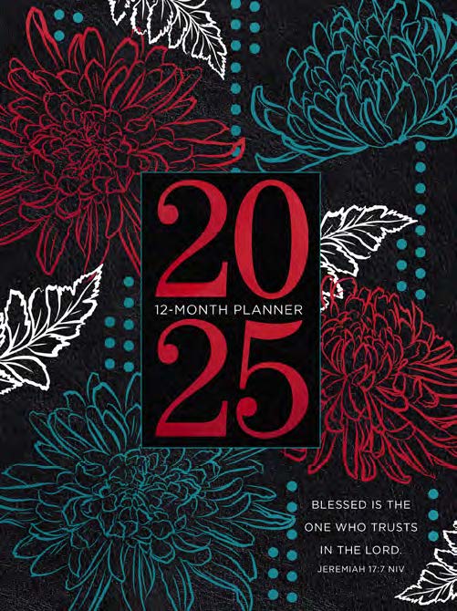 2025 12 Month Planner: Trust In The Lord ( Ziparound)