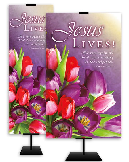 Banner - 3Ft Vinyl - Jesus Lives! - Re-vived