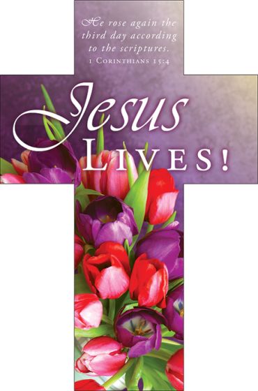 Jesus Lives! - Cross Bookmark (pack of 25)