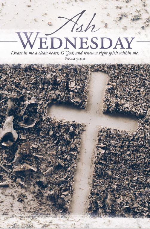 Bulletin - Ash Wednesday - Create in Me a Clean Heart - Re-vived