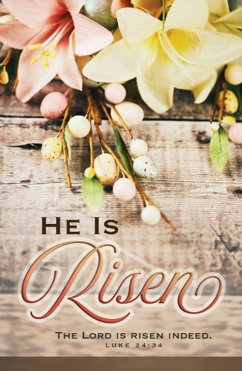 Bulletin - Easter - He Is Risen - Re-vived