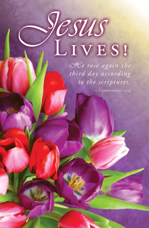 Bulletin - Easter - Jesus Lives! - Re-vived