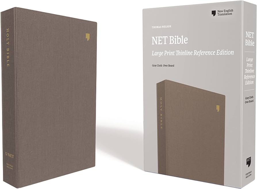 NET Bible, Thinline Reference, Grey, Comfort Print - Re-vived