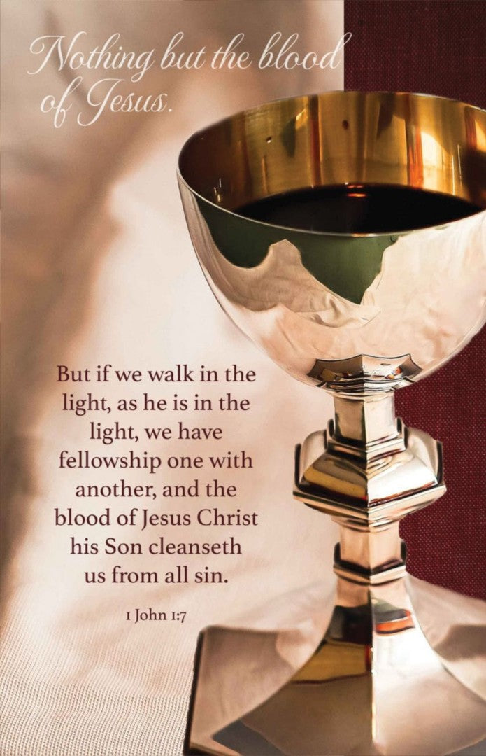 Communion Bulletin: Nothing But the Blood (Package of 100) - Re-vived