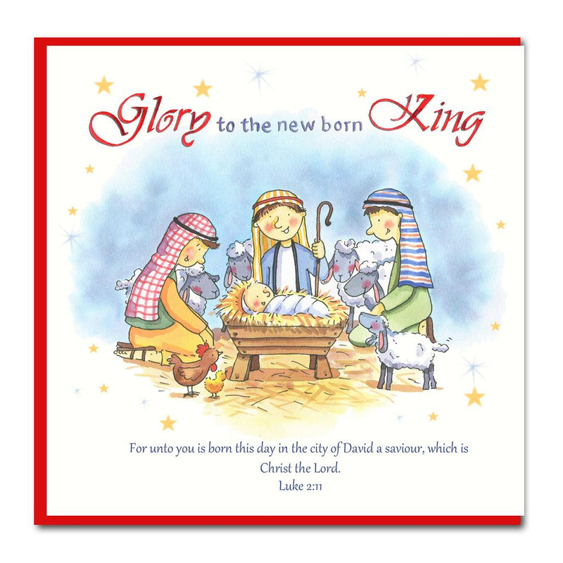 Glory To The New Born King Christms Cards (Pack of 5)