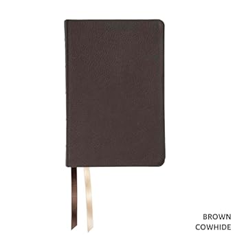NASB Handy Size Paste-Down, Brown Cowhide Leather - Re-vived