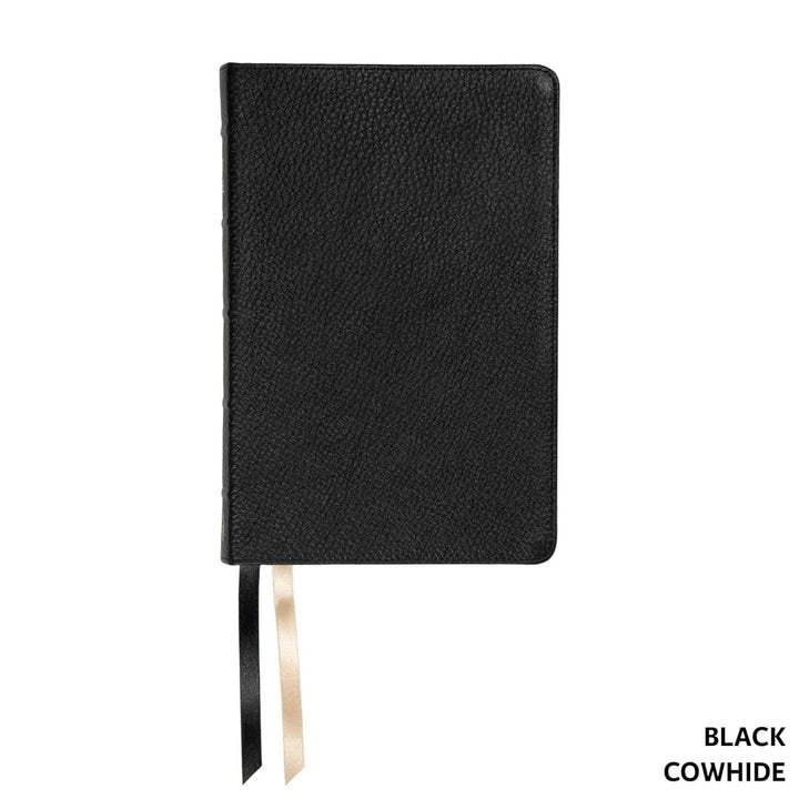 NASB Handy Size Paste-Down, Black Cowhide  - Re-vived