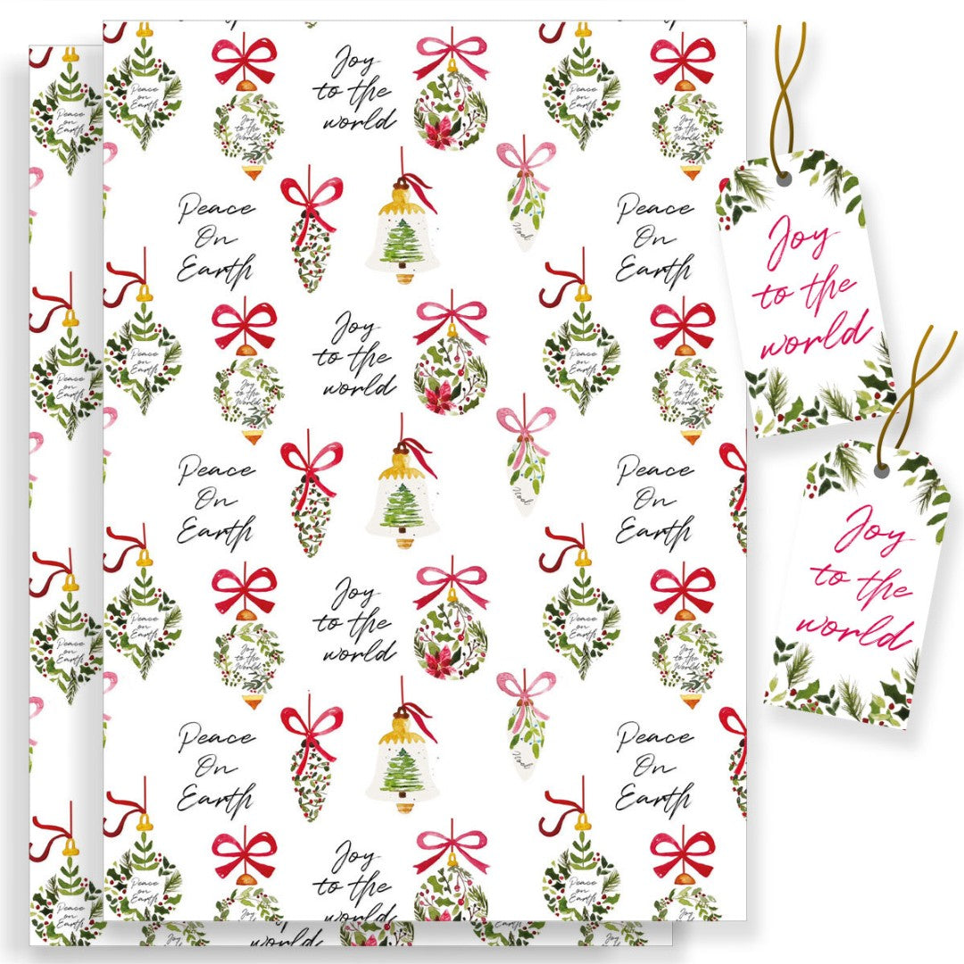 Baubles Christmas Wrapping Paper - Re-vived