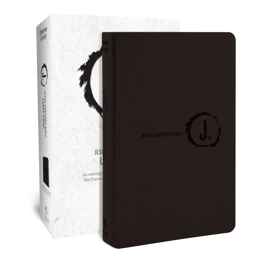 NLT Jesus Centered Bible, Black, Large Print - Re-vived