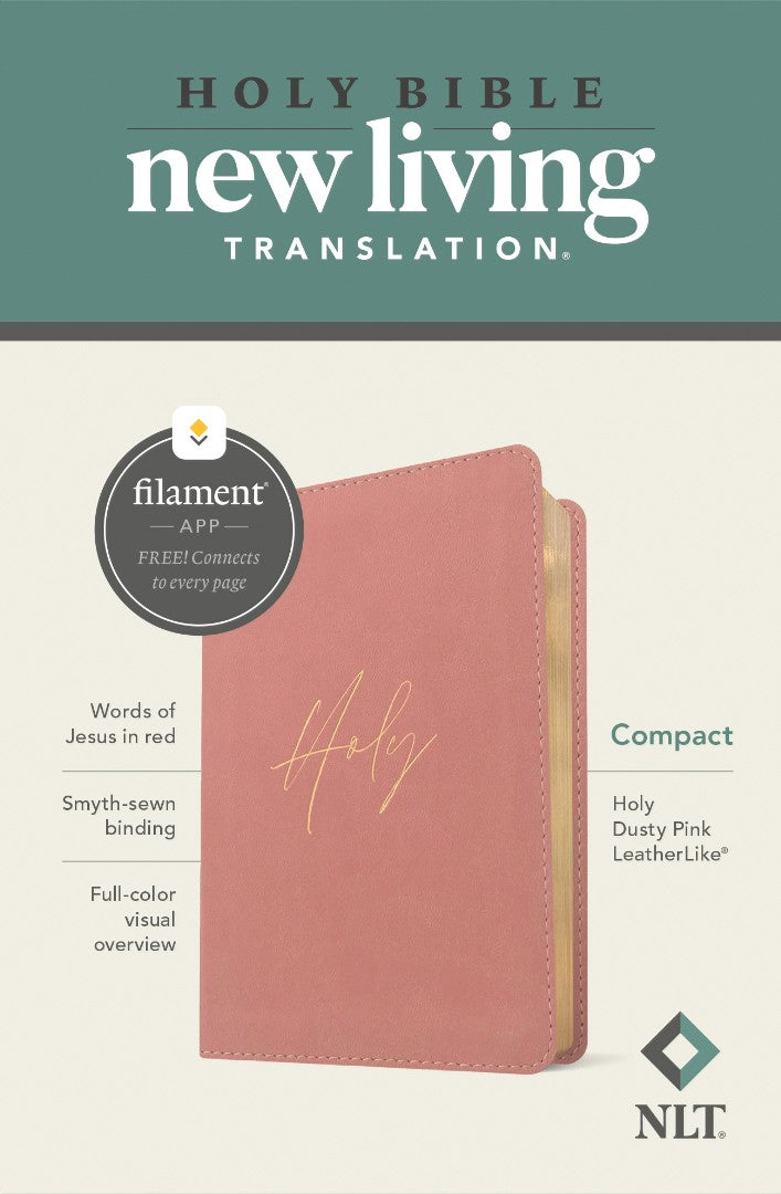 NLT Compact Bible, Filament Edition, Pink, Red Letter - Re-vived