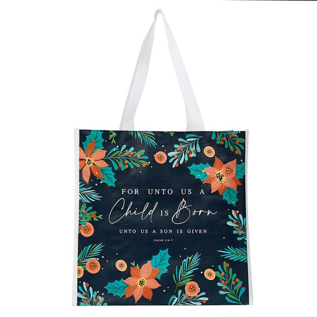 For Unto Us A Child Is Born Eco-Friendly Tote Bag - Re-vived