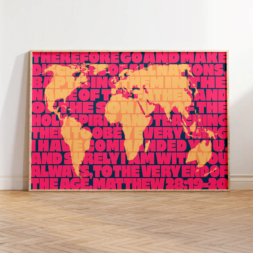 The Great Commission - Matthew 28 - A4 Poster - Re-vived
