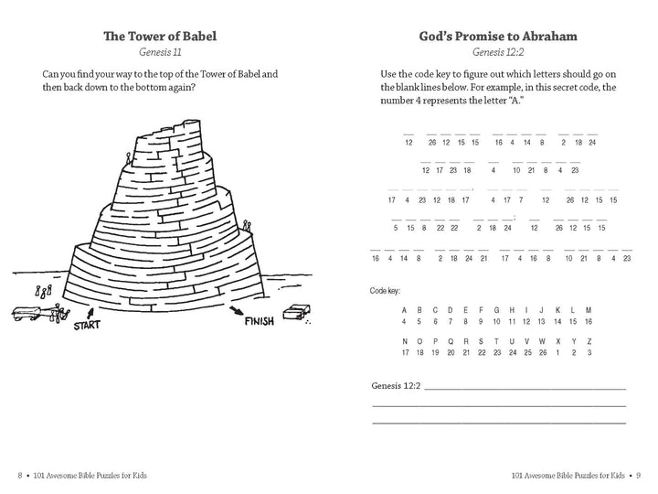 101 Awesome Bible Puzzles for Kids