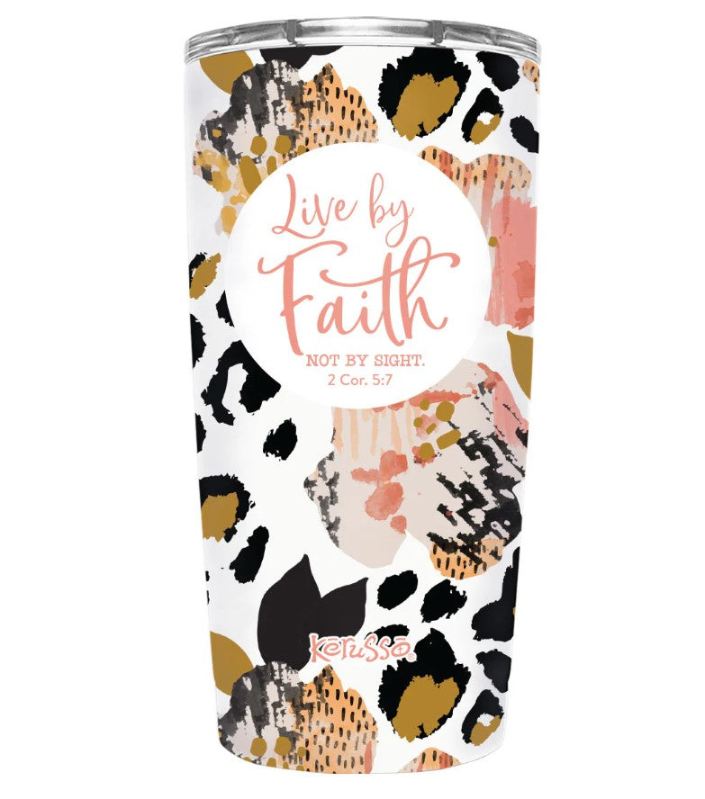 Live By Faith 20 Oz Stainless Steel Tumbler