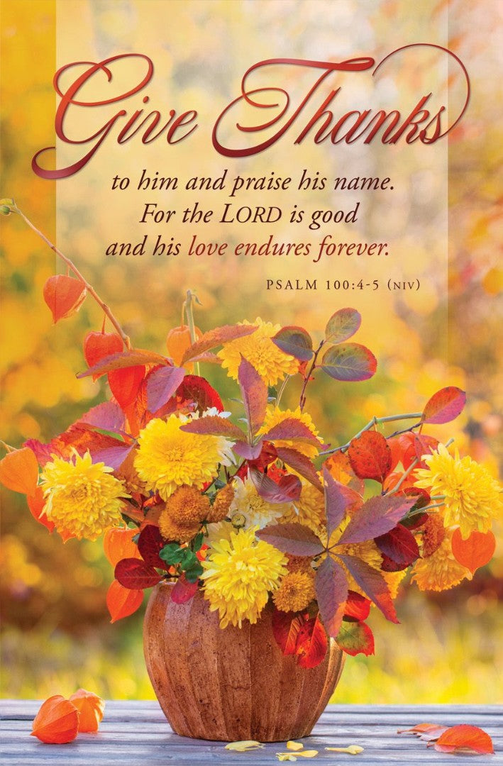 Thanksgiving Give Thanks Bulletin (pack of 100)