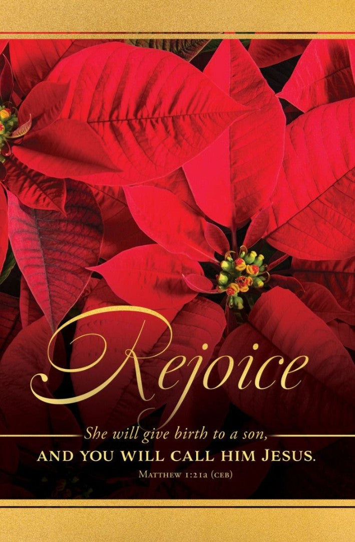 Christmas Rejoice Matthew 1:21 Bulletin (pack of 100)