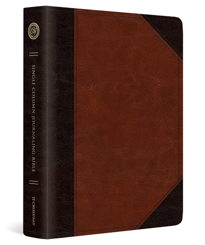 ESV Single Column Journaling Bible, Brown/Cordovan - Re-vived