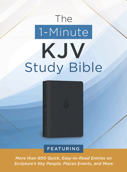 The 1-Minute KJV Study Bible: Pewter Blue
