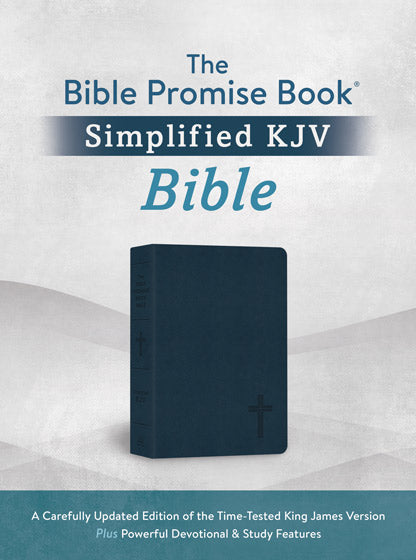 Simplified KJV Bible Promise Book Edition - Navy Cross