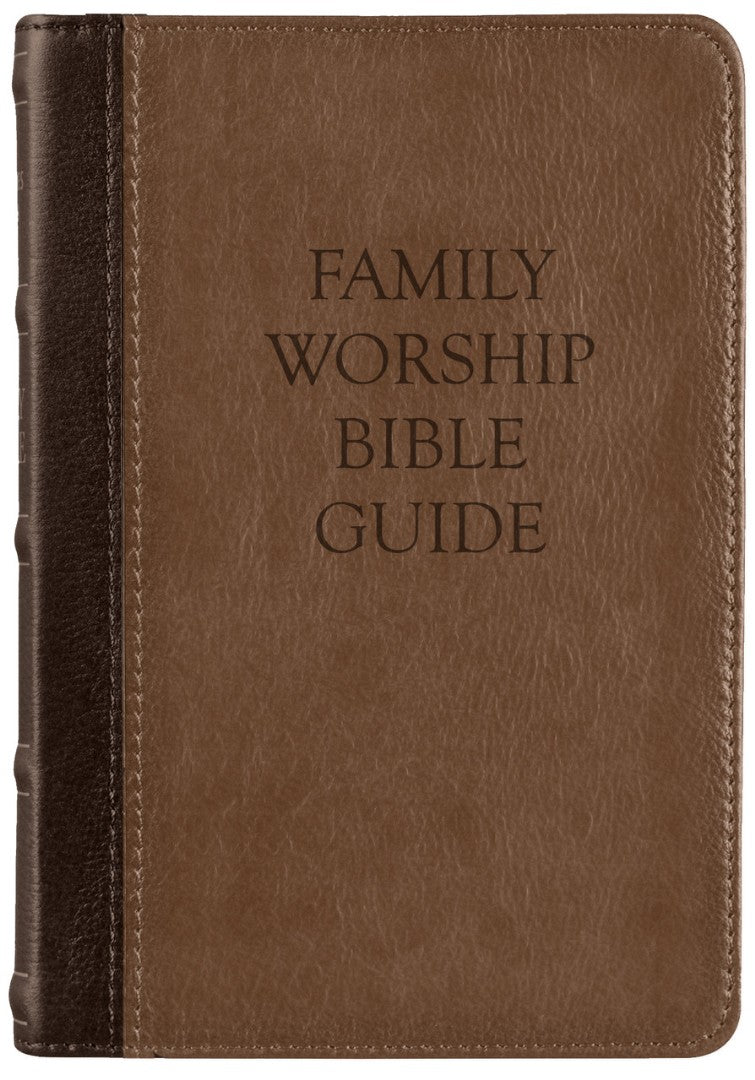 Family Worship Bible Guide - Two-Tone Brown
