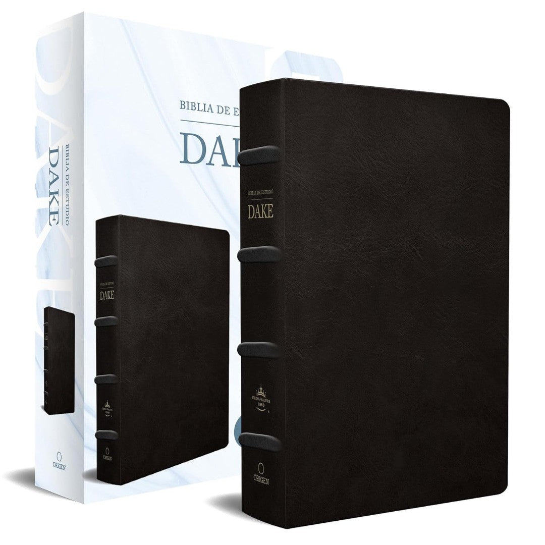 Rvr 1960 Biblia De Estudio Dake, Tamaño Grande, Piel Negra