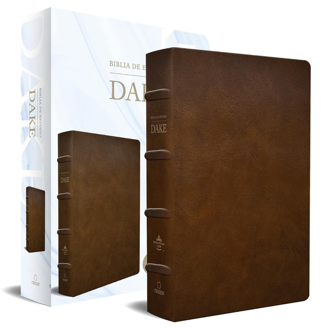 Rvr 1960 Biblia De Estudio Dake, Tamaño Grande, Piel Marrón