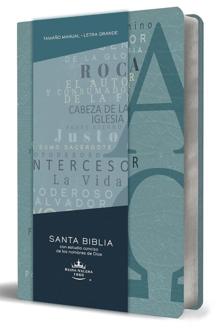 Biblia Rvr 1960 Letra Grande Tamaño Manual, Simil Piel Azul