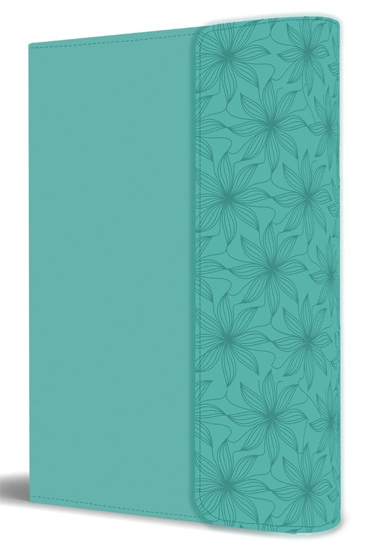 Biblia Rvr 1960 Tamaño Manual, Símil Piel Aquamarina