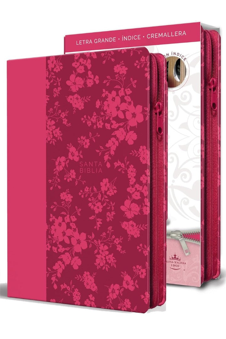 Biblia Reina Valera 1960 Letra Grande, Símil Piel Fucsia