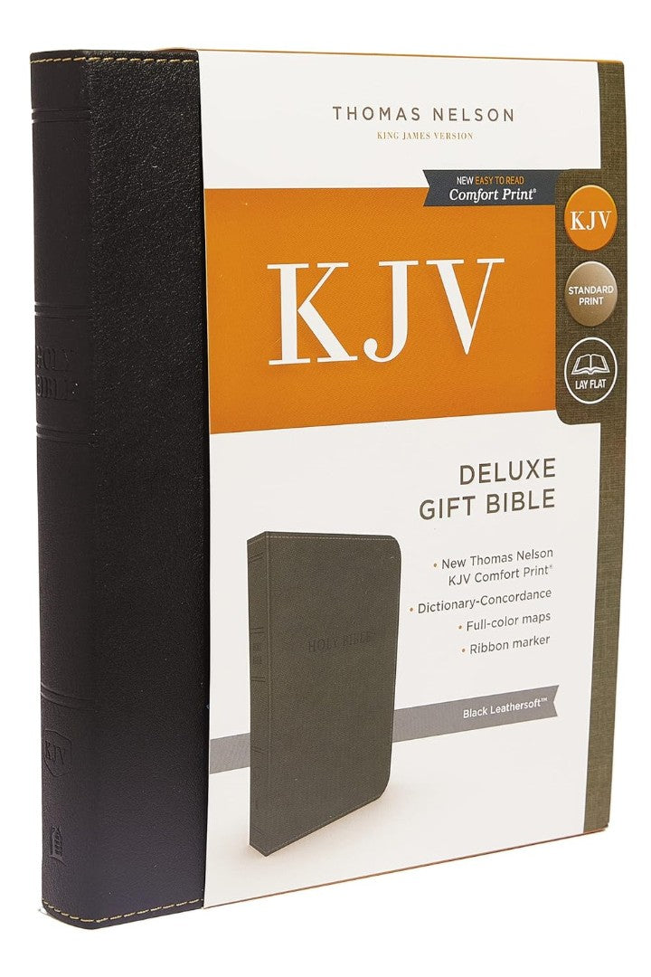 KJV Holy Bible: Deluxe Gift, Black Leathersoft, Red Letter