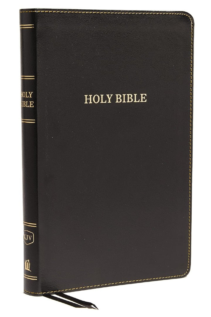 KJV Holy Bible Thinline, Black Leathersoft, Red Letter